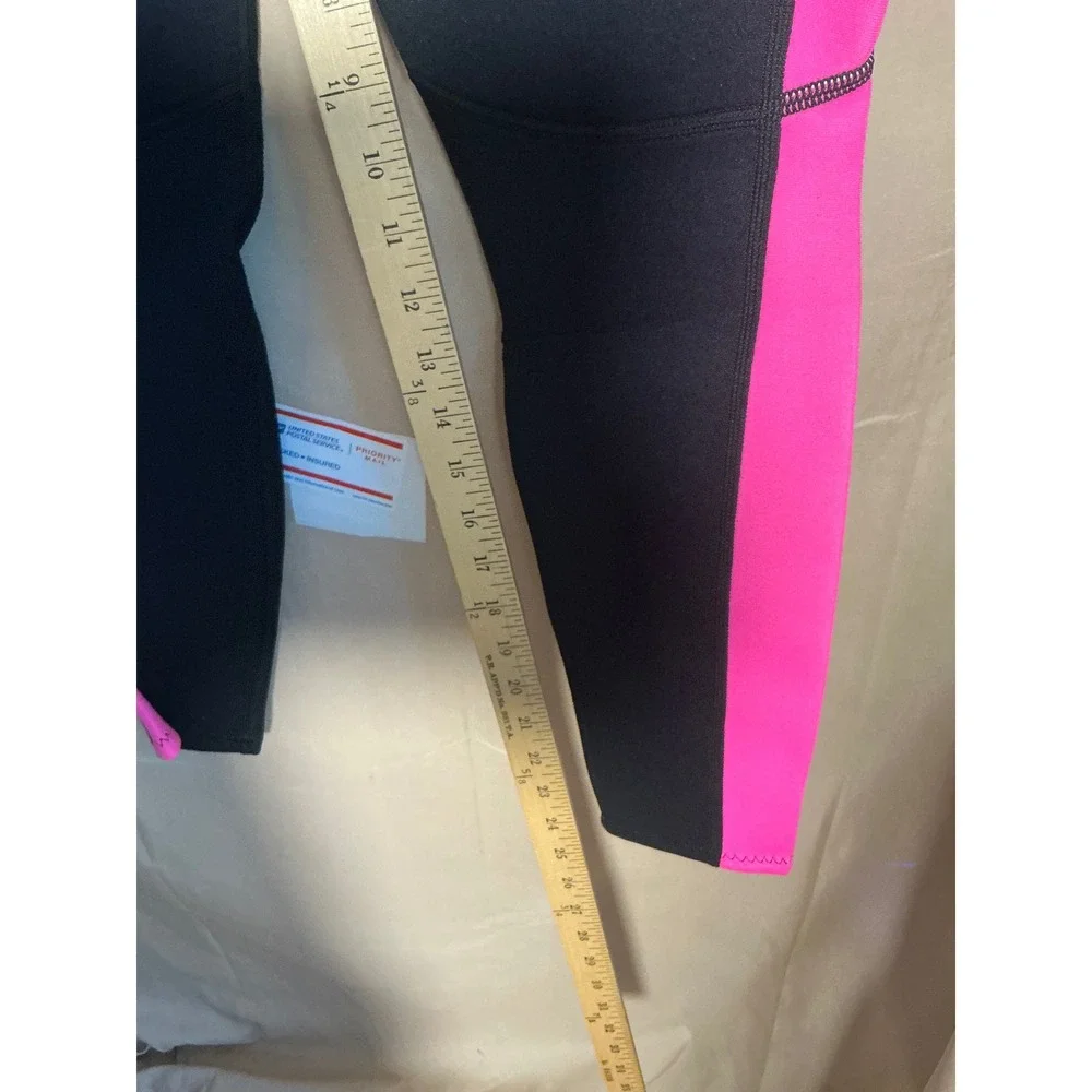 Hevto Wetsuit Kids Size 12 Black Pink NEW 3/2mm Neoprene Back Zip Full Body